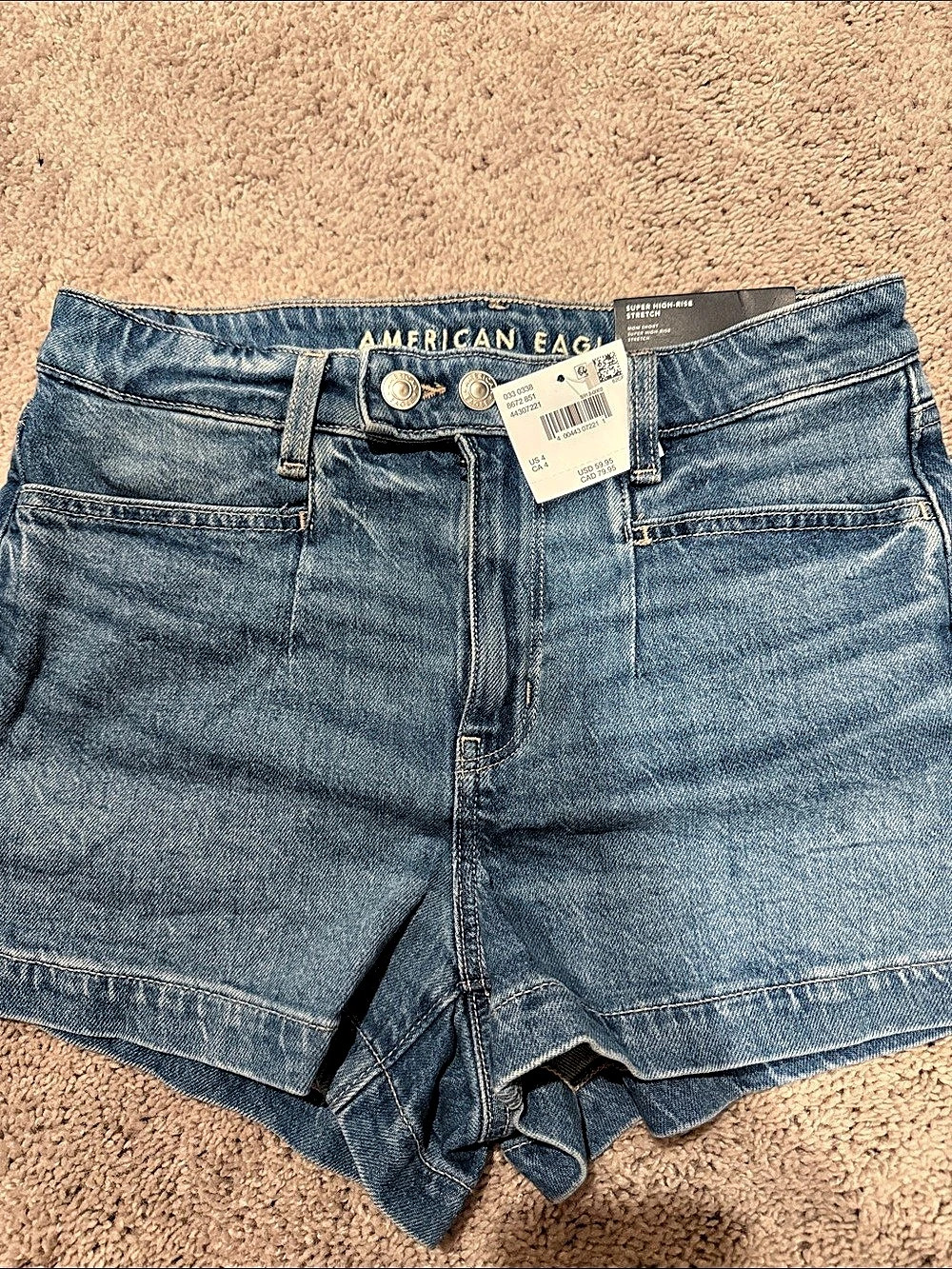 American Eagle Mom Short Denim Jean Shorts Blue Size 4